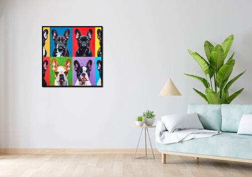 Plakat 80x80cm Buldogi Francuskie na Arena.pl