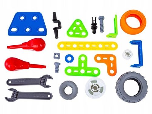 Klocki Konstrukcyjne, Elastyczne 167 El. Pojazdy Budowlane, Auto, Wyścigówk na Arena.pl