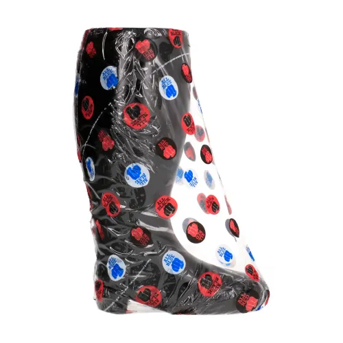 all black model 8258 - forma kalosza, 40 cm, powierzchnia rowkowana na Arena.pl