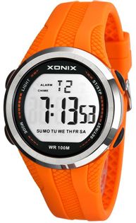 Xonix Uniwersalny zegarek sportowy, wielofunkcyjny, druga strefa czasowa, podświetlenie, WR 100M