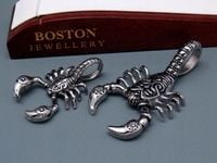 SREBRNY SKORPION NA ŁAŃCUSZEK STAL SZLACHETNA 316L