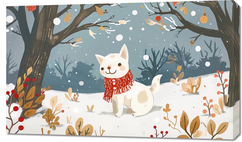 Obraz 100x60cm Śnieżny Kompan zdjęcie 1