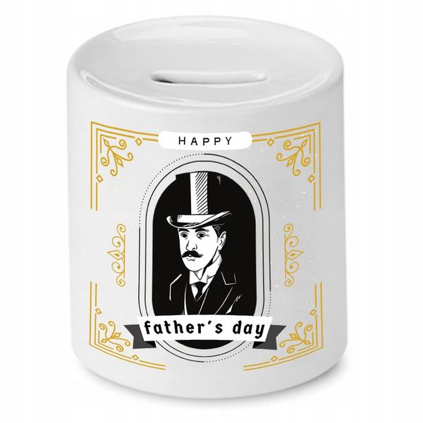 Skarbonka Dla Taty Happy Father's Day Prezent Z Nadrukiem Ze Zdjęciem zdjęcie 1