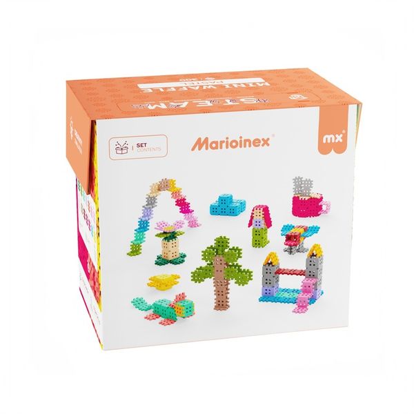 Klocki Marioinex Mini Waffle Pastel 300 elementów + 50 zdjęcie 4