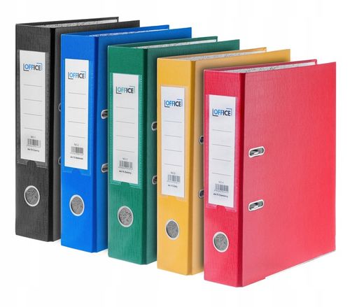 Segregator Niebieski z szyną A4 - 75 mm 10 sztuk na Arena.pl