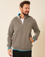 Bluza męska ze stójką szary melanż Concorde Rozmiar - 3XL