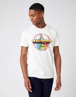 MĘSKI T-SHIRT WRANGLER RAINBOW OFF WHITE W7J9D3737 M