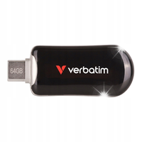 Pendrive Verbatim Plectra 64GB USB-C 3.2 Gen 1 czarny