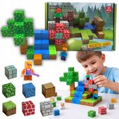 Klocki magnetyczne konstrukcyjne Minecraft BL101-49 50szt.+ figurka
