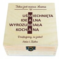 Prezent na dzień Mamy Matki pudełko herbata grawer
