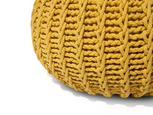 Puf 50 x 35 cm żółty CONRAD II na Arena.pl
