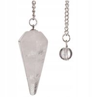 PIĘKNE WAHADEŁKO WAHADŁO RADIESTEZYJNE BIAŁY KRYSZTAŁ ENERGIA WIBRACJA