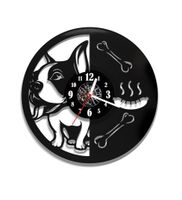 Zegar ścienny z płyty winylowej Piesek 89.2