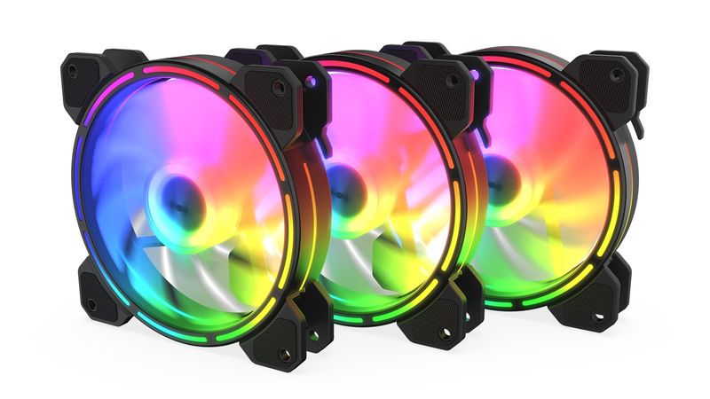 Wentylator 120mm mini 6-pin 15 LED RGB AW-12D-RGB zdjęcie 1