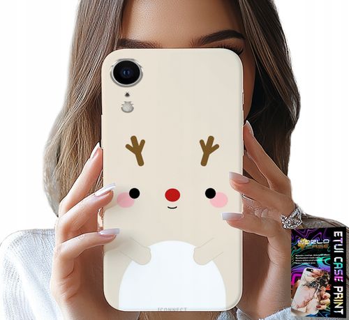 ETUI DO IPHONE XR - RENIFEREK, RENIFER, ŚWIĄTECZNE WZORY na Arena.pl