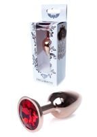 korek analny ozdobny z kryształkiem metalowy 7cm