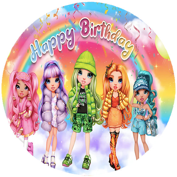 Opłatek na tort Rainbow High zdjęcie 1