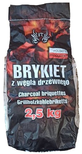 Brykiet do grilla 2,5kg z węgla drzewnego WĘGIEL na Arena.pl