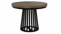 STÓŁ OKRĄGŁY ROZKŁADANY NOGA METAL SALON KUCHNIA 100cm+2x50cm