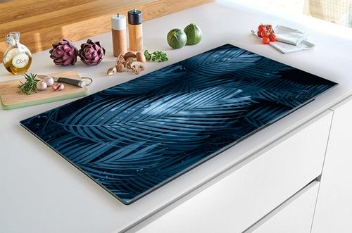 SZKLANA DESKA NA KUCHENKĘ 80x52 050B LIŚCIE NOCĄ na Arena.pl