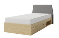 Łóżko Do Pokoju Młodzieżowego 90x200 cm Piaskowy Beż ALI MB - 2 Kolory