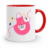 Kubek Czerwony Prezent Dla Kucharza Kucharki Chef Z Nadrukiem Ze Zdjęciem