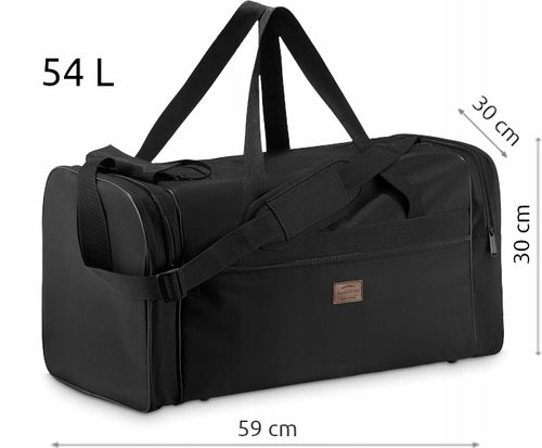 Torba podróżna męska damska duża torba turystyczna sportowa czarna ZAGATTO na Arena.pl