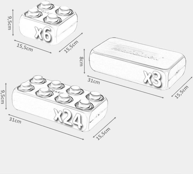 Klocki Cegły Budowlane. 33 elementy. 901304 zdjęcie 8