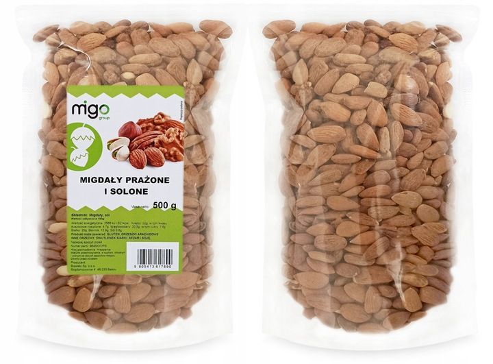 Migdały prażone solone nieblan. (500g) - MIGOgroup zdjęcie 8