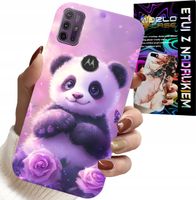 ETUI DO MOTOROLA MOTO G10 / G30 - SŁODKA PANDA WZORY DLA DZIECI + SZKŁO