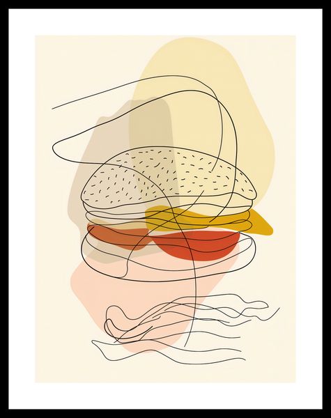 Plakat 30x40cm Cieniutki Burger zdjęcie 3