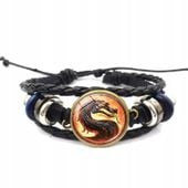 Bransoletka Wielowarstwowa Skórzana Mortal Kombat Sztuki Walki Gift