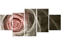 70CM 150CM OBRAZ 5 ELEM RÓŻA KTALNA JASNY RÓŻ ŚCIENNY