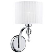 Klasyczna lampa ścienna Impress do jadalni biała chrom