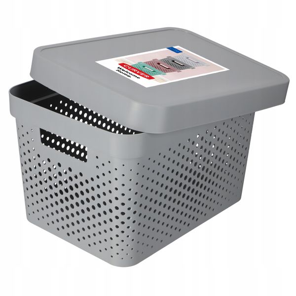 Curver Pojemnik Pudełko Z Pokrywką 17 L Szary zdjęcie 1