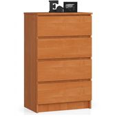 Komoda do sypialni, 4 szuflady, STILO, 60x40x99 cm, olcha, mat | TYLETEGOTU