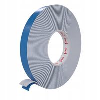Taśma pianka biała 2str. klejąca 1x15 mm, rolka 5m