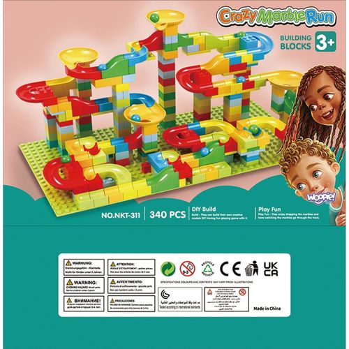 WOOPIE Tor Kulkowy Kulodrom Zjeżdżalnia dla Kulek Konstrukcja 340 el. na Arena.pl