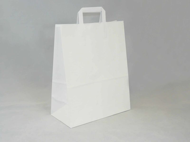 Torba papierowa biała 32 x 16 x 40 cm zdjęcie 1