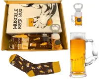 Zestaw dla Piwosza - Kufel Siłacza + Otwieracz + Skarpetki Piwo (r.42-46)