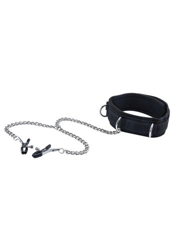 Velcro Collar With Nipple Clamps - With Adjustable Straps na Arena.pl