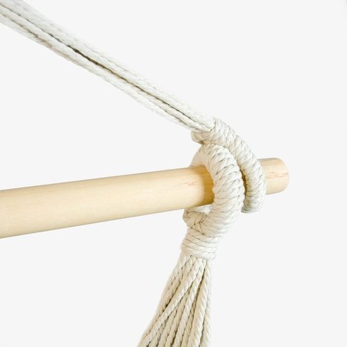 FOTEL WISZĄCY OGRODOWY BUJANY KOKON KRZESŁO BRAZYLIJSKIE HUŚTAWKA BOHO BEŻ na Arena.pl