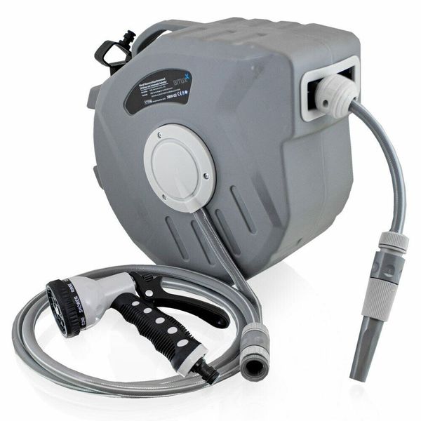 18058 Wąż ogrodowy na zwijaku automatycznym z zraszaczem 9 funkcji zdjęcie 1