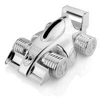 Skarbonka srebrna wyścigówka F1 z grawerem prezent dla chłopca na urodziny