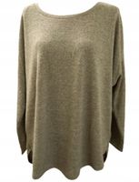 BLUZKA tunika asymetryczna BELOVED 3XL sweter oversize odcień zieleni