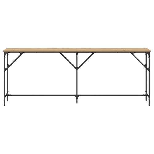 Stolik konsolowy lite drewno dębowe 200x29x75 cm na Arena.pl