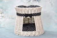 ROSIE BUDA DLA KOTA LEŻAK DLA ZWIERZĄT DOMEK DLA KOTA Z WIKLINY PIĘTROWY Z PODUSZKAMI Ø48 H43 CM