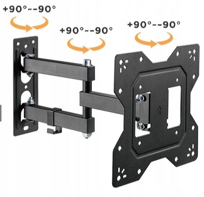 Obrotowy UCHWYT ŚCIENNY do MONITORA i TELEWIZORA na wysięgniku 23-43" 35kg na Arena.pl