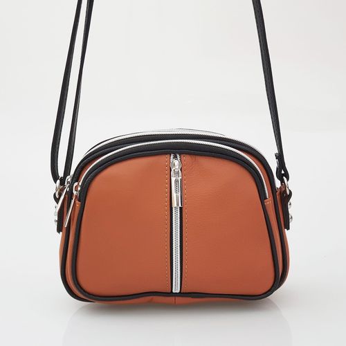 VERA PELLE torebka damska skórzana listonoszka 3 komorowa V463 srebrna na Arena.pl