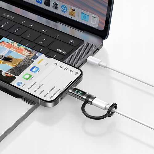 mcdodo adapter przejściówka usb-c usb typ c do lightning iphone 60w miernik na Arena.pl